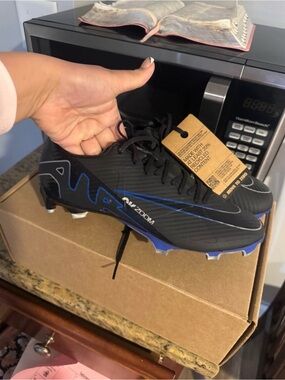Nike Air Zoom Men's Black and Blue Football Cleats